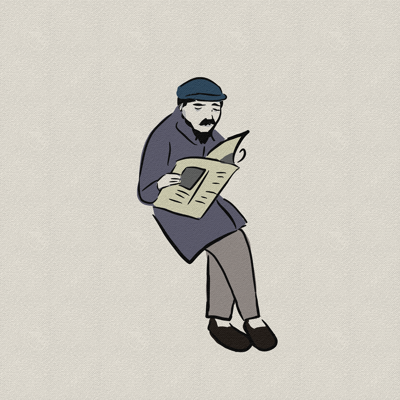 man old man newspaper hat read 8674505