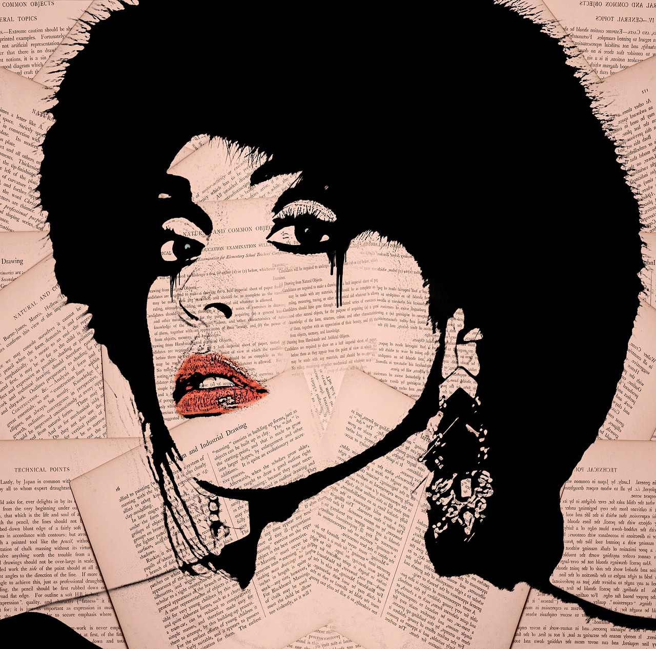 newspaper woman texture fashion 9091069